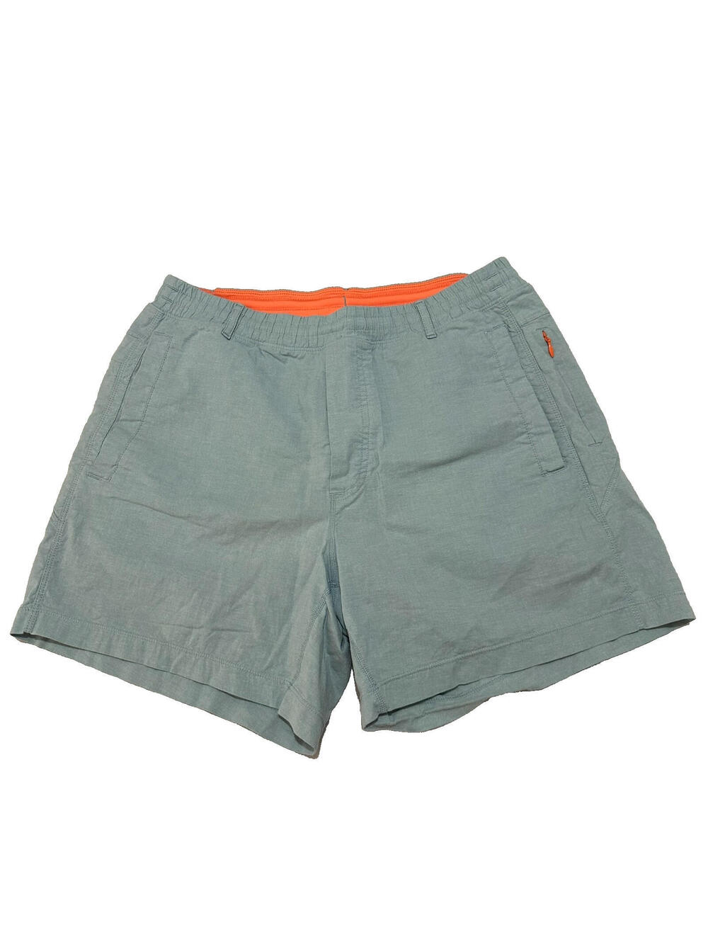 Birddogs Shorts Mens Large L Blue Boomstick Orange Lined Athletic Gym Stretch